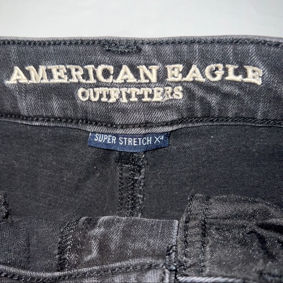 American Eagle Outfitters Highest Rise Jegging Jeans Lace up Black Size 6 - Picture 4 of 16